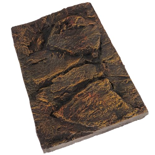 BESPORTBLE 3D Reptile Tank Background Board Realistic Turtle Tank Decor Adhesive Terrarium Back Wall