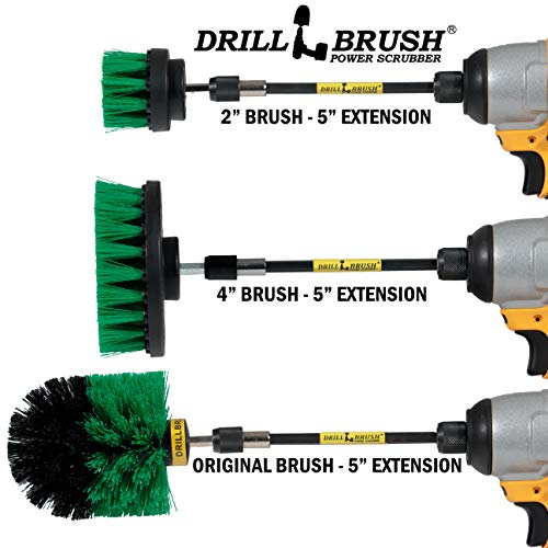 Drill Brush Household Cleaners - Kitchen Cleaning Supplies - Oven Scrub Brush - Stove Top Cleaner Kit - Countertop Cleaning Tools - Sink Pots and Pans Stain Scrubber - Frying Pan Grease Scrubber Kit - color: Green