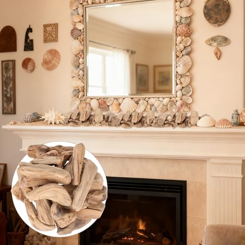 35oz Driftwood Decor for Crafts Natural Mixed Size Driftwood Pieces Small DIY Dried Wood Home Beach Wedding Table Art Decoration Garland Wooden Craft 2 Inches to 7 Inches in Length