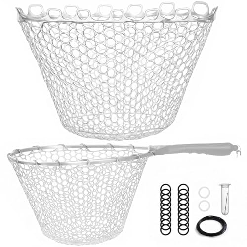 Riverruns Rubber Net Replacement with Repair Kit Fly Fishing Net Replacement Knotless Netting Bag for Rubber Fishing Net, Catch & Release