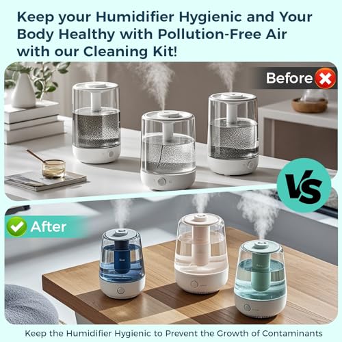 11 Pcs Humidifier Cleaner Brush Set, Crevice Cleaning Brush Small Detail Cleaning Brushes for Humidifiers, Keyboards, Tiles, Bottles & Tight Spaces | Portable Home/Travel Clean Tools