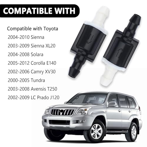2PCS Windshield Washer Check Valve Replacement OEM#85381-AE020,Front Windshield Washer Nozzle Check Valve Compatible with Toyota,Perfect Windshield Sprayer Nozzle Repair Kit