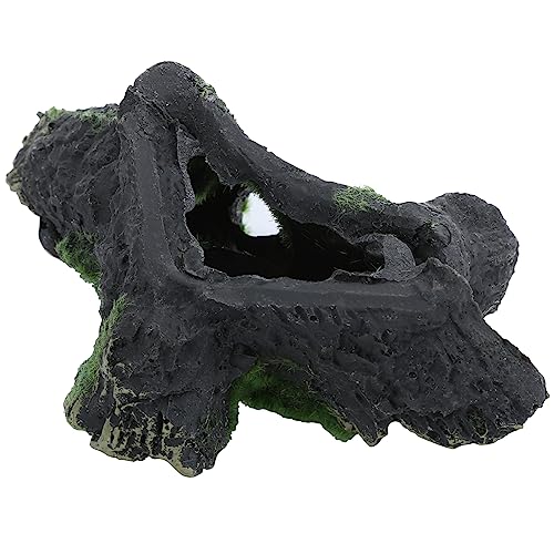 TOPINCN Fish Hide Cave Ornament Decoration Box Skin Cave Fish Shrimp Avoidance Cave Simulated Dead Wood Cave Avoidance House for Shrimp Shrimp Pumpkins Artificial