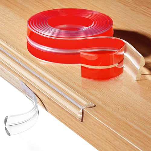 Edge Corner Protector Baby Proofing, Clear Soft Corner Protectors Baby Proof, Furniture Corner Guard & Edge Safety, Edge Protector for Table and Fireplace(19.6ft L*1.56inch W*0.14inch H) - size: 19.6ft L*1.56inch W