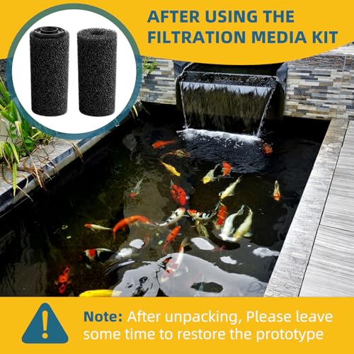 Pond Pre Filter for Beckett Pond G FR DP Pump, Prefilter Sponge Roll with Intake Strainer for Pond Pump - Part No 7137710 (Pack of 2)