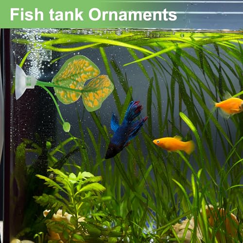 Betta Fish Leaf, Natural Habitat Simulation for Betta Spawnings Grounds, Betta Spawnings Leaves, Resting Bed, Large Small Leaves, Orange Deep Green