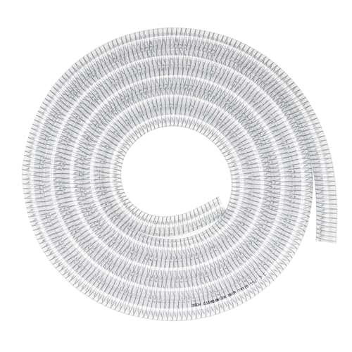 Suction Hose 3/4"ID x 5ft Reinforced Tubing PVC Clear Wire Vinyl Tubing,Heavy Duty Spiral Steel Flexible Hose,Dust Collection Boat Marine Pump, Drain - size: 3/4"ID, style: 5 feet