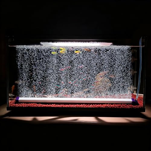 Fish Tank Bubbler Decorations Aquarium Bubble Wall Quiet Oxygen Diffuser Adjustable air Bubble Volume Air Stones Aquariums Kit for Freshwater & Saltwater Bubbler Decorations(17.7inch) - size: 17.7inch