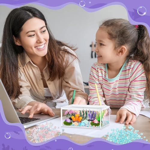 HyDren Axolotl Crafts DIY Tank Glow in The Dark Mini Axolotl Figures Gift for Home Sea Themed Birthday Party Decorations - style: Stylish