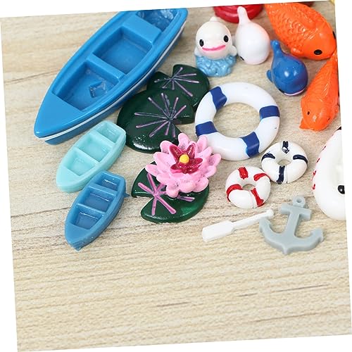 Hemoton 28pcs Ocean Resin Decor Miniature Landscape Ornaments for Aquariums and Terrariums Lightweight Beach-Themed Micro Landscape Decoration for Home and Garden