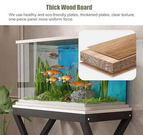 Fish Tank Stand,Metal Fish Stand Cabinet 50-122cm, Breeder Table & Rack Shelf, Durable Storage Solution for Home, Ideal for Aquatic Equipment & Supplies, Space-Saving Design - color: White Frame, size: (LxWxH)50x40x70cm