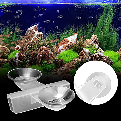 Fish Tank Divider Aquarium Divider Suction Cup Bracket Premium Silicone Glass Cover Support Clips for Separating Fish Tanks Aquariums 20 Pcs White Black 8x5 8cm