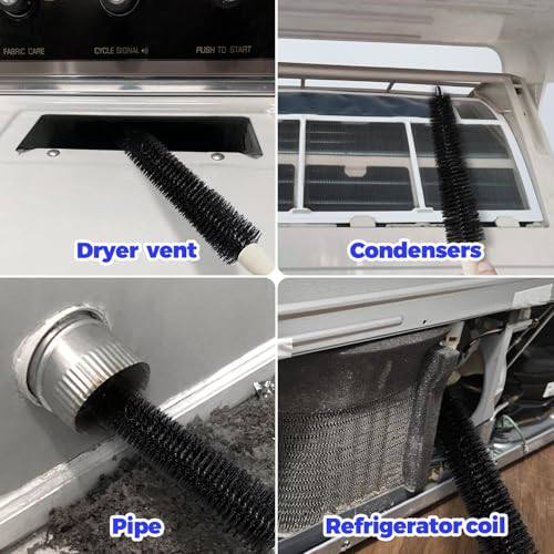 Holikme 3 Pack Dryer Vent Cleaner Kit Clothes Dryer Lint Brush Vent Trap Cleaner Home Essentials Crevice Gap Cleaning Tool Brush - size: Standard 3Pack