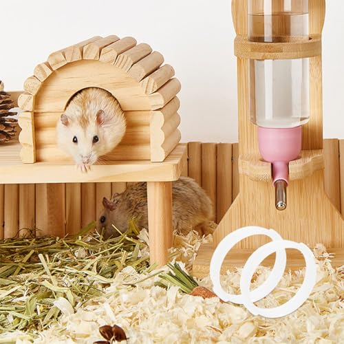 Toyvian Hamster Tunnel Connector Rings, 20pcs Universal DIY Cage Tube Connectors for Small Animal Habitats Replacement Connecting Plates for Gerbils Mice Rats White Plastic Accessories