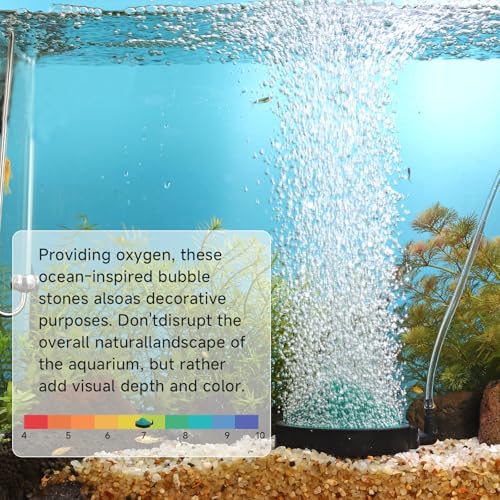 hygger Decorative Aquarium Air Stone, Aqua Sculpture Bubbler Stone Fish Tank Marine-Themed Oxygen Diffuser Kit for Aquarium Fish Tank Decoration and Landscaping (Shell Shape)