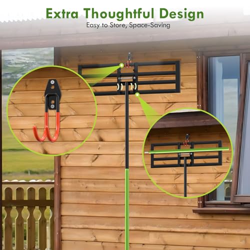 Seeutek Lawn Leveling Rake, 35” x 10” Lawn Leveler with 6.5FT Stainless Steel Handle Rakes for Lawns, 0-180° Adjustable Ground Leveler Tool for Yard, Level Soil Sand Dirt Surfaces - size: 35"*10"