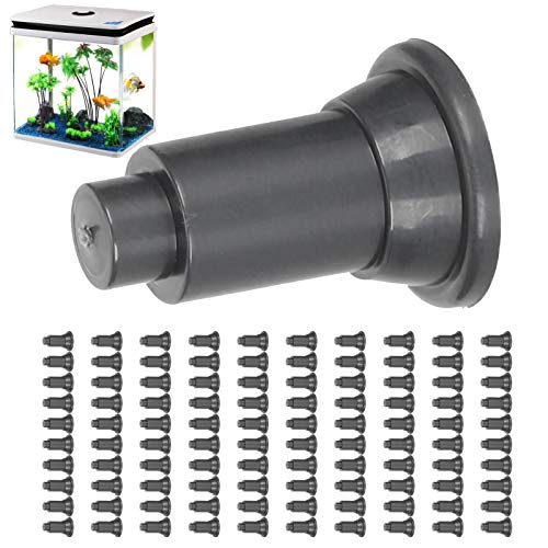 Aquarium Divider Support Feet | 100 Pcs PVC Fish Enclosure Partition Stands | Adjustable Height for Simple Maintenance/Steady Setup (Black) - color: Black