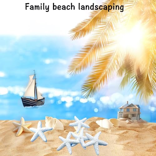 44 Pcs of Artificial Resin Starfish Plastic Starfish Fake Starfish (White) - color: White