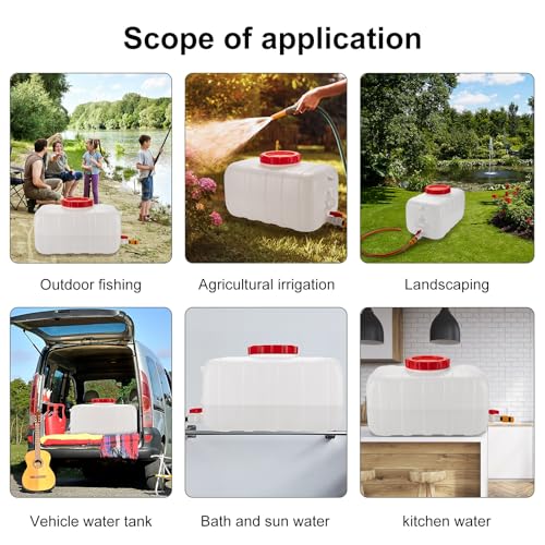 13.2 Gallon Water Tank with Faucet, Water Storage Container for Camping, Portable First Aid Water Storage for Outdoor Hiking, RV, Autonomous Driving Tour, 23.6 x 13 x 13.7in - size: 23.6 x 13 x 13.7in