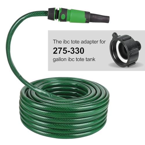 PATIKIL 275 330 IBC Tote Adapter, Drain Adapter, 2 Pcs 2" Coarse Thread x 3/4" Male G Hose for Garden Hose Connection, Black