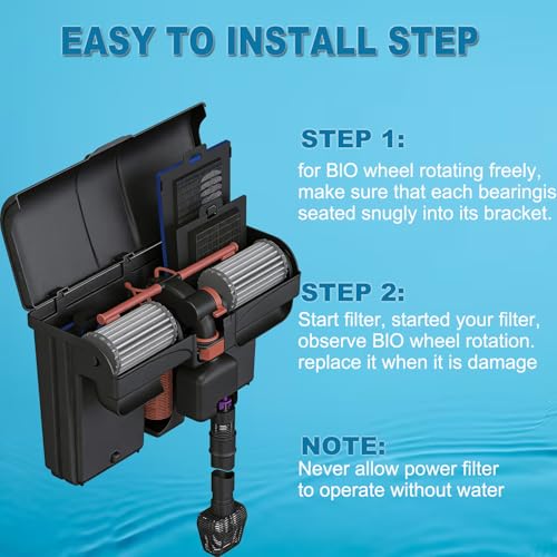 Bio Wheel Assembly Replacement Parts for PRBW2350B - Compatible with Marineland Penguin 200,200B,350,350B Power Filters & Bio-Wheel Power Filters | Aquarium Filter Parts for Hang-On Fish Tank,2-Pack - size: 2 Pieces