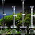 Potchen 12 Pieces Shrimp Feeder Set 4 Acrylic Tubes & 8 Dishes, Clear Crystal Glass Bowl, Fish Tank Feeding Supplies for Shrimp & Betta, 2 Sizes