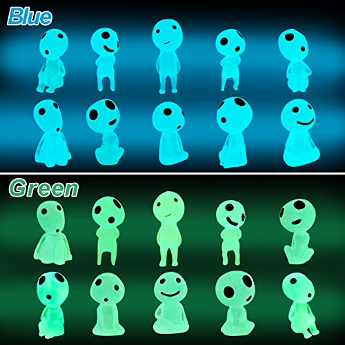 CCINEE 20Pcs Glow in Dark Tree Elves Fairy Luminous Ghost Micro Landscape Accessories Miniature Tree Elves Decoration for Garden Landscape Aquarium Dollhouse Potted Plants Decoration - style: Regular