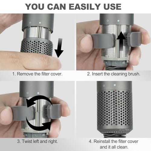 Filter Cleaning Brush Attachment for Dyson Supersonic Hair Dryer Compatible with HD01 HD02 HD03 HD04 HD08 HD15 Blow Dryers, Part NO. 969497-01