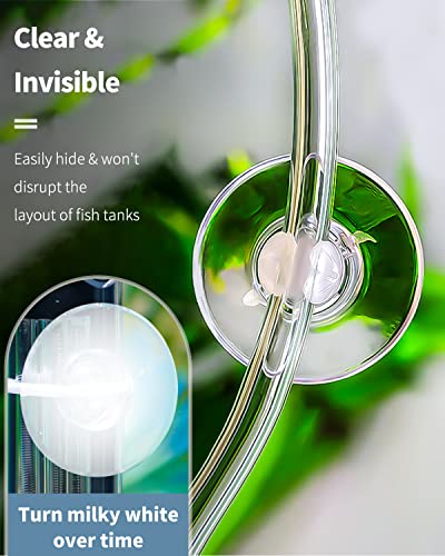Pawfly 30 Pack Aquarium Suction Cups with Clips and Adjustable Zip Ties Cables Fish Tank Tools for Binding Moss Holding Airline Tubing Decorations Shrimp Nests and Reptile Hammocks - size: 30 Pack