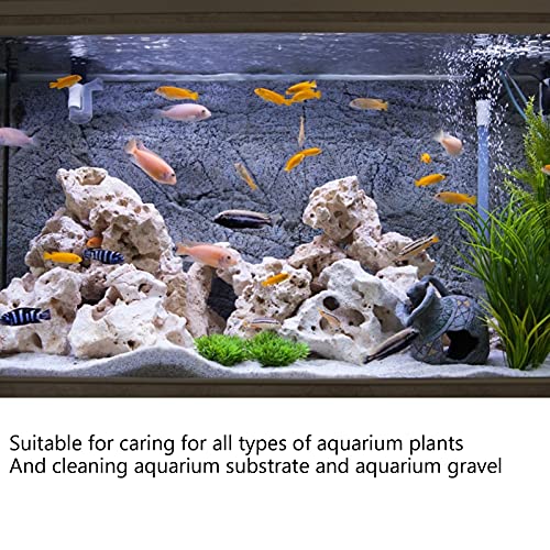 4 in 1 Aquarium Tools Kit, Aluminum Alloy Aquascaping Tool Set with Straight and Curved Tweezers, Spatula, Scissors for Planted Fish Tank Maintenance