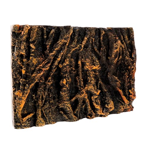 POPETPOP Terrarium Cling Background Reptile Wall Decor 3D Fish Tank Background Tree Root Board for Aquarium