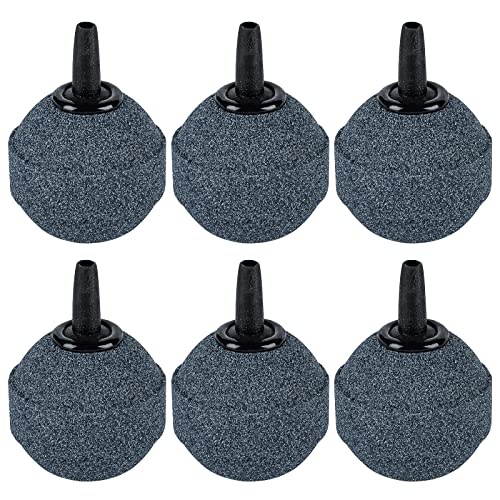 Pawfly Aquarium 1.2 Inch Air Stone Ball Bubble Diffuser Release Tool for Air Pumps Fish Tanks Small Buckets and Koi Ponds, 6 Pack - size: 1.2 Inch