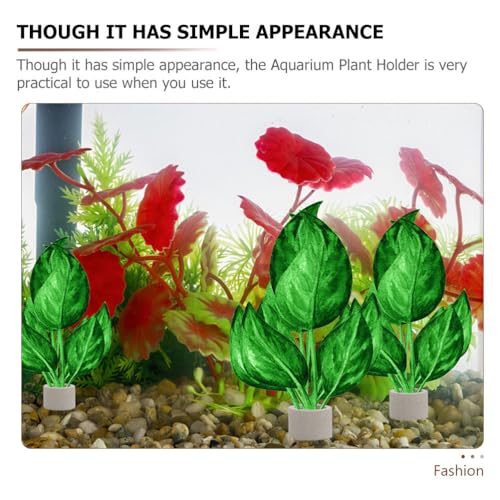iplusmile Aquarium Plant Holder Rings 1.77In Ceramic – Weighted Anti-Float Secure Fixing – for Fish Tanks Freshwater Aquariums Shrimp Tanks for Live Aquatic Plants Grass Decor