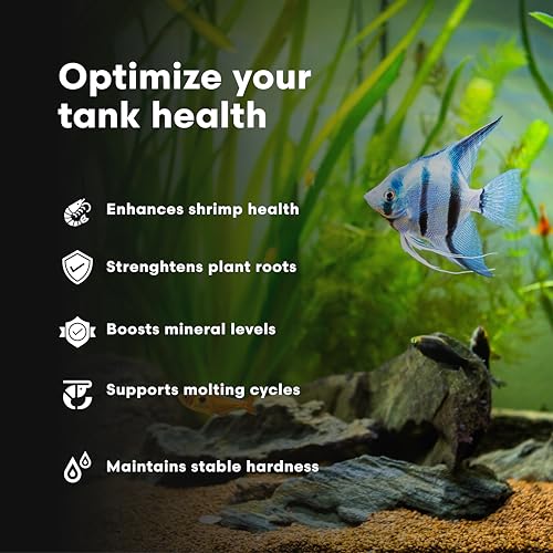Brightwell Aquatics NeoTiger KH+/GH+ Mineral Supplement Balances Hardness in RO/DI Water with Calcium Magnesium Potassium Sodium for Shrimp Fish Planted Aquariums, 250 ml - size: 250-ml