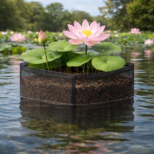 4 Pcs Pond Plant Baskets Aquatic Planting Bags Breathable Mesh Water Garden Plant Pot for Lily Lotus Flower Bog Terrestrial Plant