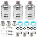 3 Pack Float Valve, 304 Stainless Steel Automatic Water Float Valve，1/2" and 3/4" Connection Auto Fill Shut Off Water Level Control Valve for Pool, Water Tank, Livestock Troughs