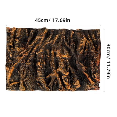 BESPORTBLE Terrarium Background for Reptile Tank Realistic Tree Root Board Decorative Aquarium Backdrop Pu Material Easy Placement Climbing for Reptiles