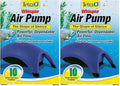 Tetra Whisper Easy to Use Air Pump for Aquariums (Non-UL) (Pack of 2) - size: up to 10-gallons (Pack of 2)
