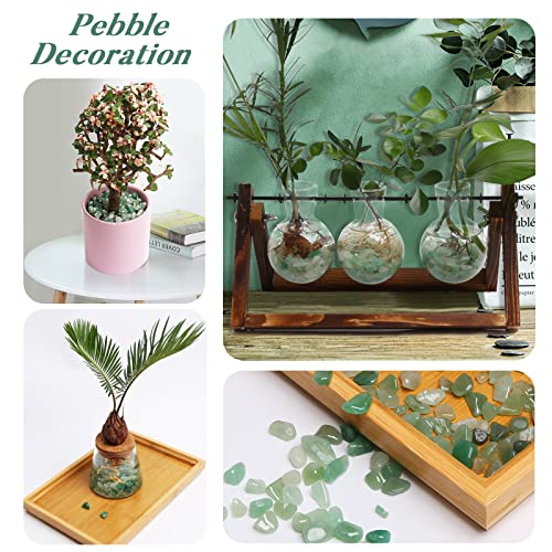 QICQDRAM Polished Gem Stones Rocks Crystals 0.9 Lb/405g Natural Tumbled Stones Green Aventurine Crystal Chips Bulk for Healing Crystals & Fish Tank Rocks Gravel, Vase Filler, Plants Decor - color: Green Aventurine
