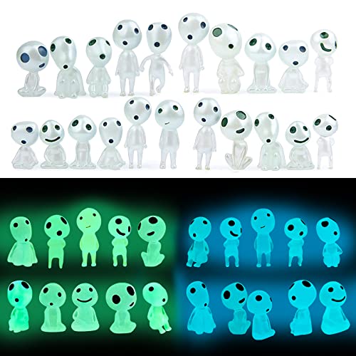 CCINEE 20Pcs Glow in Dark Tree Elves Fairy Luminous Ghost Micro Landscape Accessories Miniature Tree Elves Decoration for Garden Landscape Aquarium Dollhouse Potted Plants Decoration - style: Regular