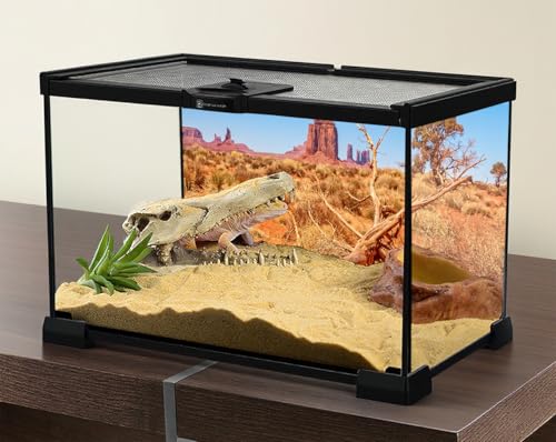 30X18 Inch Withered Tree & Rock Desert Terrarium Backdrop - Arid Sandstone Habitat Background Durable Polyester Reptile Tank Decor for Dry Climate Species - size: 30X18in
