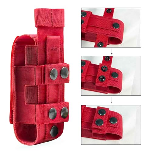 Upgrade 1000D Laser Cut Molle Tourniquet Holder, Heavy Duty Tactical Molle Tourniquet Pouch Holder - color: Pouch-Red