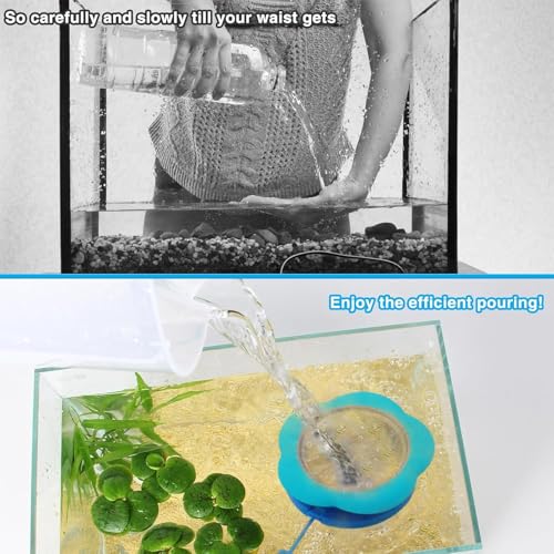 Safe Water Change Diffuser - Aquarium Controller, Pouring Tool with Odorless Design, Fish Tank Accessory with Gravel Protection, Aquatic Tool Gentle Flow, Water Change for Plants Decorations