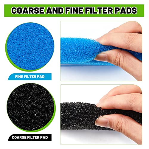 Retisee 2 Sets Replacement Pond Filter Pads for Outdoor Ponds Coarse and Fine Filter Pads Set Compatible with 52231 and 52229 Box for Fish Pond Filters Pump/Motor Water Aquarium Fountain