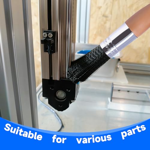 Parts Cleaning Brush Home and Auto Use Parts Cleaner Brush Solvent Brush for Cleaning Auto Engine Parts, Clean Motors, Metal Parts, Machinery (Black 2pcs)