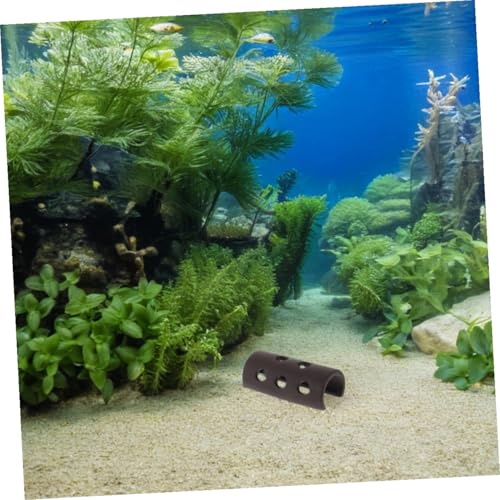 Toyvian 2pcs Ceramic Shrimp Cave Breeding Shelter Aquarium Hideout House Fish Tank Decorative Cave for Betta and Shrimp