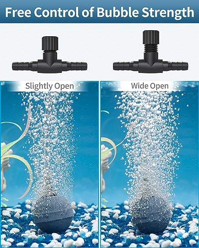 Pawfly Aquarium Air Control Valves for 3/16" ID Airline Tubing Single Way Plastic Air Flow Controllers Regulators Adjustable Black Hose Connectors Air Pump Accessories for Fish Tanks, 10 Pack - color: Black