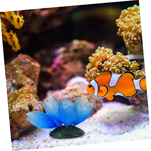 BESPORTBLE Underwater Coral Ornament for Aquarium Decor Artificial Tank Decoration for Natural Aquatic Landscape - color: Blue