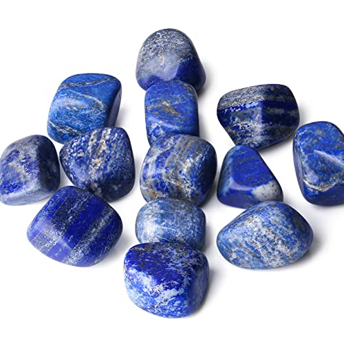 DUQGUHO Lapis Lazuli Healing Crystals Stones Set Natural Crystals Bulk Irregular Tumbled Polished Crystal Stones Bulk Rocks 0.45 lbs - color: 09 Lapis Lazuli