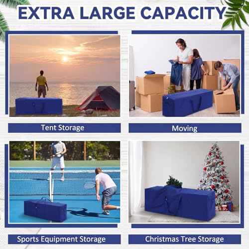 1 Pack 60 x 17 x 20 Inch, 332 L Extra Large Duffle Bag Camping Tent Storage Bag Heavy Duty Waterproof Sport Outdoor Equipment Carrying Case for Pole Travel Canopy Hammock Tripod(Blue) - color: Blue, size: 60 x 17 x 20 Inch, 332 L